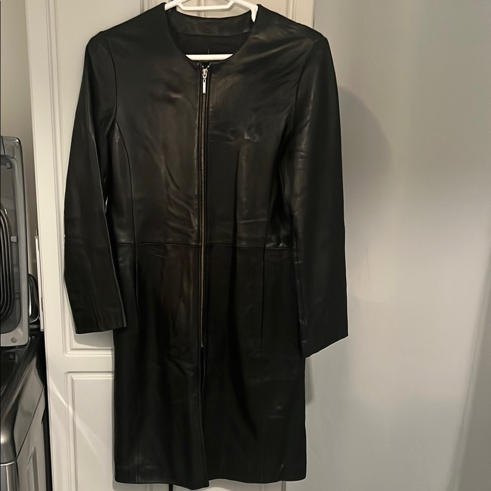 Victoria's Secret Black Leather Coat